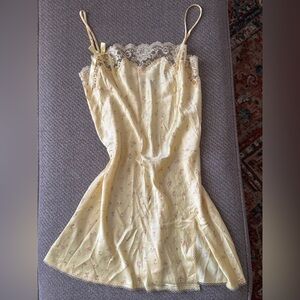 Vintage Y2K Victorias Secret Angels Floral Lace Mini Slip Dress